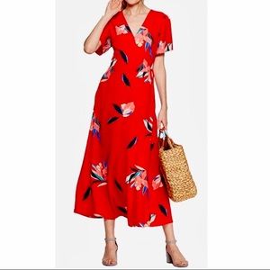 Floral Wrap Maxi Midi Dress w/ Pockets | a new day | M